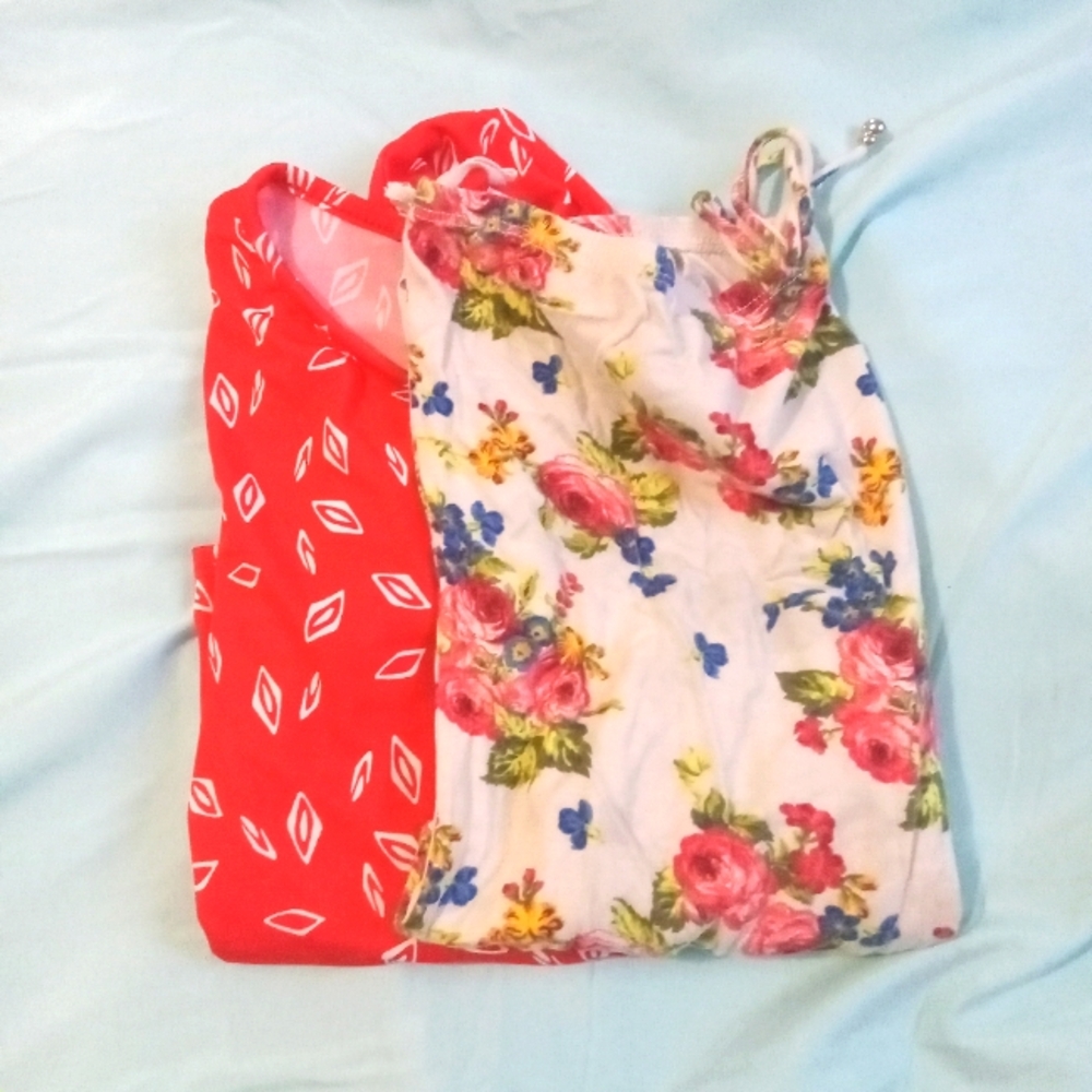 🧡🩷💙 NWOT Womens One More Thyme (1) Cesena Cream Floral (1) XS Duo Date Movies